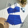 thumbnail image 6 of Duqingm Suuksess Bikini Women Two Piece Swimsuit - Knot Twist Bikini Set V Cut Bathing Suit 2026 Teen Bikini Blue,S, 6 of 7