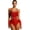 Red, variant on SiiRoh Women's Rhinestone Fringe Latin Rumba Samba Dance Leotard with Back Faux Feather Ballroom Dancewear Royal Blue XXL