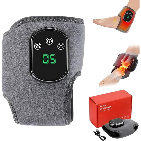 Foot Renew Triple Method Massager, 3-in-1 Wireless Foot Massager for Neuropathy Pain Relief - Portable Heated Ankle Wrap with 3 Vibration Modes & 5 Heat Levels