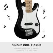 Best Choice Products 30in Kids Electric Guitar Beginner Starter Kit w/ 5W Amplifier, Strap, Case - Black