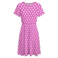 thumbnail image 4 of Neon Pink Stars Women's Dress Short Sleeve Summer Sundress Summer Women Clothes, 4 of 7