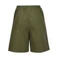 thumbnail image 3 of Abcnature Plus Size Shorts, Womens Athletic Shorts, Fashion Women Summer Casual Drawstring Lacing Pocket Solid Color Shorts, Comfy Beach Shorts, Yoga Pants, Cycling Sport Shorts Army Green M, 3 of 5