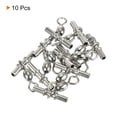 thumbnail image 3 of Sleeve Swivel, 88lb Stainless Steel Cross Line 3 Way Fishing Terminal Tackle, Silver 10 Pack, 3 of 6