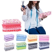 7Pcs (25Cm X 25Cm) Quilting Fabric Bundles Quilting Fabric Cotton Craft Fabric Bundle Squares Quilting Supplies Fat Quarters Fabric Bundles Fabricfabric Squares DIY Sewing Quarters Bundle