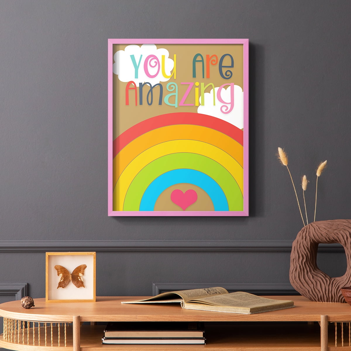 You Are Amazing Framed Print - Solid Wood in Single Picture Frame Solid Wood 2 Framed Print