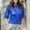 Blue Womens Tops 17, variant on Summer Saving Wycnly Womens Summer Tops Elbow-Length Crewneck Solid Shirts Loose Night Party Club Going Out Sequin Blouse Rose Gold L Up to 65% off