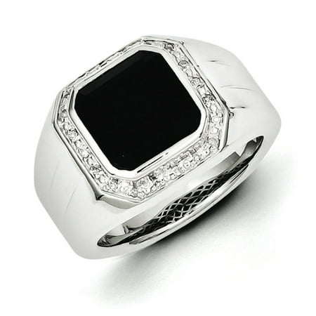 diamond silver onyx ring jewelry rings sterling square mens carat gemologica stone gemstone gold dialog displays option button additional opens