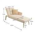 thumbnail image 7 of 66.14'' Velvet Sofa, Modern Accent Sofa Loveseat Sofa Futon Sofa Bed with Metal Feet & 5 Adjustable Angle, Convertible Sofa Sleeper with Arm, Adjustable Folding Accent Sofa for Living Room, Beige, 7 of 7