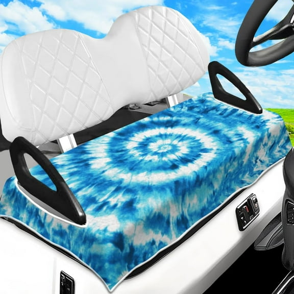 Golf Cart Seat Covers Towel Tie-dye 100% Microfiber 51"x31" Golf Cart Seat Blanket Cushions Golf Accessories Universal Fit for Club Car EZGO Yamaha Precedent 2-Seat Golf Carts Blue