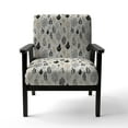 thumbnail image 4 of Designart Chaise d'Appoint "Dark Elegance In Floral Merge" Noire - Fauteuil de Cottage pour Chambre, 4 of 7