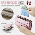 thumbnail image 3 of TECH CIRCLE for Samsung Galaxy S25 Ultra Case, Women men Multi-Function Wallet Case with Stand RFID Blocking Featuring Magnetic Closure Zipper S Pen Holder includes Shoulder Strap Wrist Strap,Pink, 3 of 7
