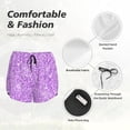 thumbnail image 6 of Fotbe Lilac Glittering Womens High Waist Running Shorts Athletic Workout Quick Dry Shorts for Women with Pockets Gym Yoga Summer Shorts-XX-Large, 6 of 9