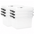 thumbnail image 2 of 17 QT Clear Storage Bins with Lids Large Stackable Plastic (6 Pack) 13x9.5x7.7", 2 of 6