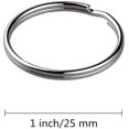 thumbnail image 3 of KINGFOREST 100-Pack Split Key Rings (1 Inch/25mm) - Silver Nickel Metal Keychain Rings for Keys, DIY Crafts, Bags & Accessories - Durable Bulk Keyring Hardware with Smooth Edges, 3 of 8