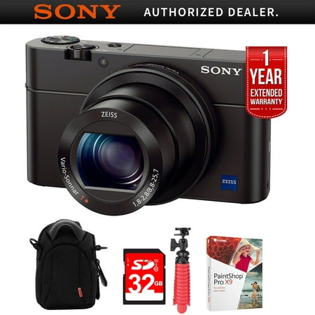 Sony Cyber-shot DSC-RX100 III 20.2 MP Digital Camera вЂ“ Black + 1 Year Extended Warranty with 32GB Deluxe