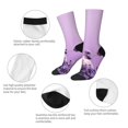 thumbnail image 4 of Honeii Lavender Roses Arrangement Print Adult Socks,Crew Socks,Casual Calf Socks,Daily Wear Socks for Men & Women, Perfect for Sports, Casual and Everyday Use, 4 of 6