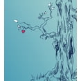 thumbnail image 3 of Ambesonne Nature Duvet Cover Sets, Tree with Hearts Leaves, 2-Twin, Turquoise, 3 of 4