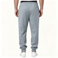 thumbnail image 7 of Mens Jogger Sweatpants Drawstring Elastic Waist Ribbed Cuffed Ankle Pants Solid Color Loose Fit Casual Trousers, 7 of 7