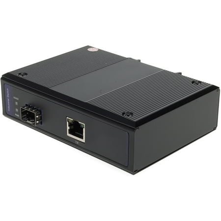AddOn 1Gbs 1 RJ-45 to 1 SFP Industrial Media Converter - fiber media converter - Ethernet Fast Ethernet Gigabit Ethernet