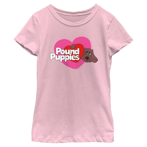 Girl's Pound Puppies Beagle Heart Logo Graphic T-Shirt