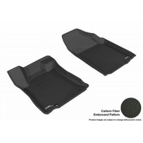 3D MAXpider 2016-2018 Fits Nissan Altima Sedan Kagu 1st Row Black Carbon Fiber Embossed Pattern Floor Mat L1NS09211509