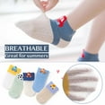 thumbnail image 3 of Summer Thin Cotton Short Socks Cartoon Car Crane Fashion for Kids, Mesh Ankle Socks for Boys and Girls Baby Crew Socks, 3 of 8