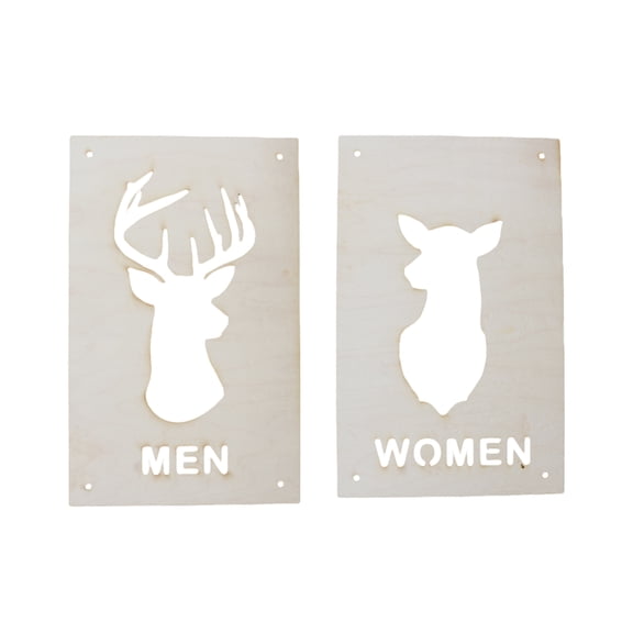 Sign - CUSTOM - Men and Women Deer Restroom Signs 6x10 (Both Signs)