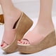 thumbnail image 4 of Mujeres Bowknot Beach Summer Pantuflas Plataforma Slope Heels Plus Size Shoes Wmkox8yii  hj789, 4 of 6