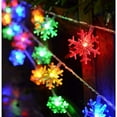 thumbnail image 7 of Viworld 23ft 50 LED Solar Christmas Snowflake Lights, Outdoor LED Snowflake Lights, Multi-Color Snowflake Lights String for Xmas Backyard Garden Patio Decorations, 7 of 7