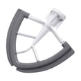 thumbnail image 1 of Batidor de borde flexible para batidora de pie con cabezal inclinable, paleta batidora plana con bordes de silicona flexibles, raspador de tazón, blanco, 1 of 5
