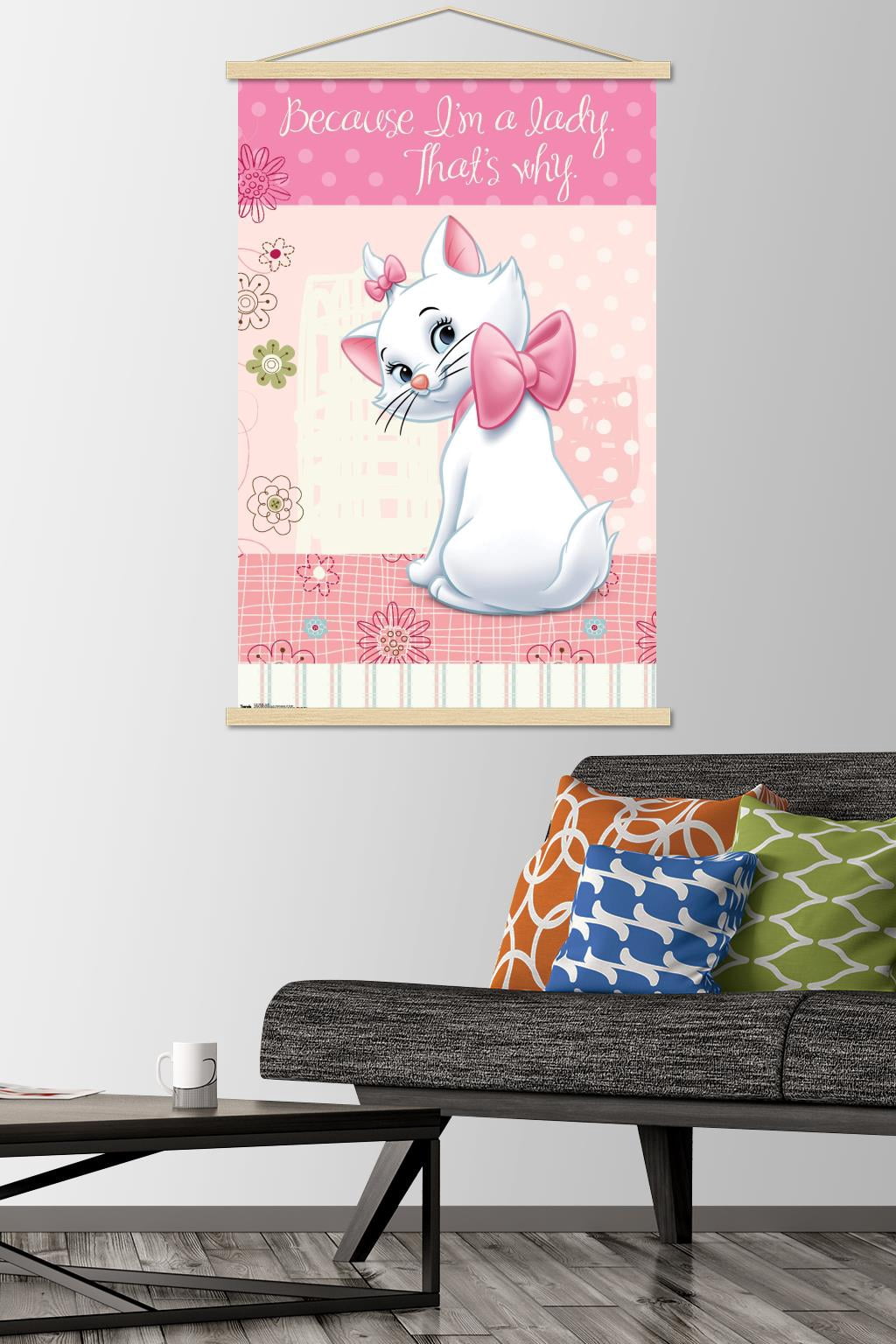 Disney The Aristocats - Marie - I'm A Lady Wall Poster with Wooden Magnetic Frame, 22.375" x 34"