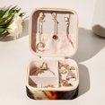 thumbnail image 6 of Thanksgiving Turkey Travel Portable Square Jewelry Box Organizer: Ideal Solution for Rings, Earrings, Necklaces, Bracelets, and More! Gift for Girls and Women., 6 of 6