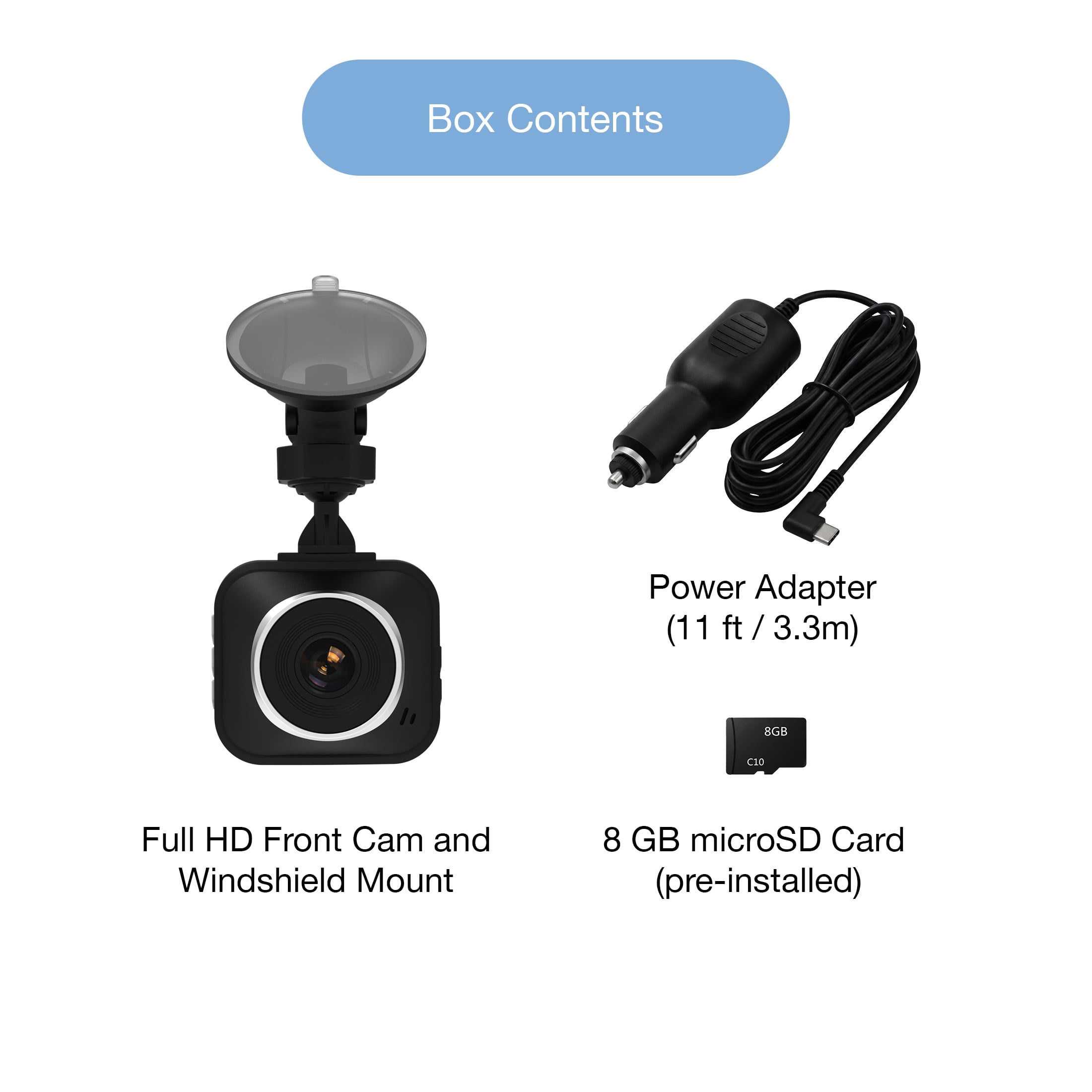 onn Full HD 1080p Dash Cam