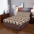 thumbnail image 1 of Rainbow Paw Print Bernedoodle Dogs Blue 3-Piece Bedding Set, 1 of 5