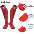 thumbnail image 2 of Lovely Annie Boys' 1 Pair Knee High Sports Socks for Baseball/Soccer/Lacrosse 002 XXS Red, 2 of 5