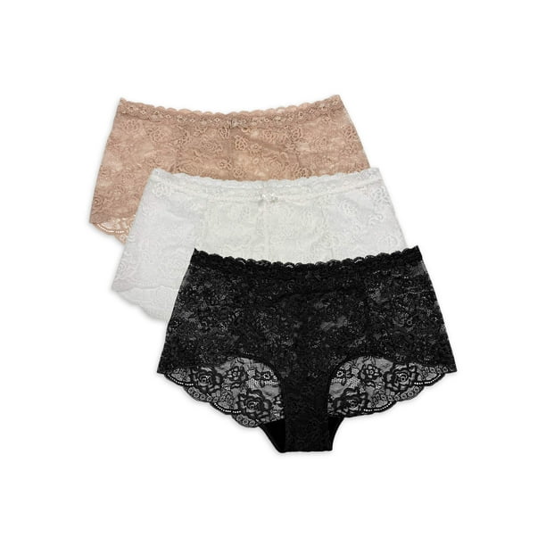 Secret Treasures Secret Treasures Women's Lace Boyshort Panties, 3