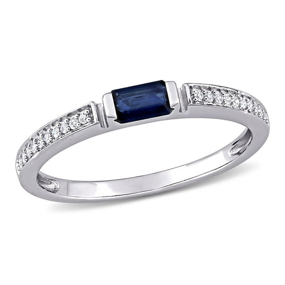 Everly Women's Sapphire 10k White Gold Ring