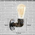 thumbnail image 3 of Vintage Style Wall Lamp, American Rural Steam Punk Water Pipe Design for Living Room, Café, Bar, Club, Kitchen, Restaurant, Bedroom, Energy-Efficient with Easy Install (1pcs), 3 of 5
