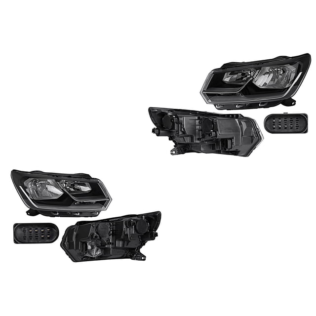 Par de Faros DEPO Saveiro 2017 A 2019 Volkswagen Filo Crom Manual