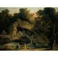 thumbnail image 2 of Hubert Robert 18x14 Gold Ornate Wood Frame and Double Matted Museum Art Print Titled - The Baths of Apollo in Versailles (1803), 2 of 4
