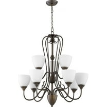 Quorum Lighting - Powell - 9 Light Chandelier in Transitional style - 29 inches