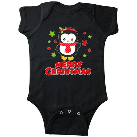 

Inktastic Merry Christmas Penguin waving Gift Baby Girl Bodysuit