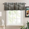 thumbnail image 3 of Kitchen Valances for Window, Old Wooden Stained Windows Light Filtering Rod Pocket Valance Curtain, Needle Forest Mountains &nbsp;Short Curtains Window Topper for Bedroom Bathroom Living Room 42x12in, 3 of 9