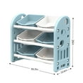 thumbnail image 3 of Kids Toy Organizers With 6 Removable Bins Multi-Functional Storage Cabinet Unit For Playroom Living Room Nursery Room, 3 of 8