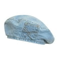 thumbnail image 1 of Denim Hat casco Mujeres para francés Capítulo Causer Pintor para vacaciones de viaje Azul claro, 1 of 8