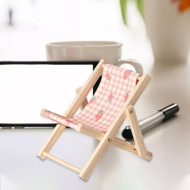 Soporte de madera universal Escritorio Ángulo Adorno para el hogar Silla de playa Soporte para teléfono Estante para dormitorio, teléfono Fresa Hugo Soporte para teléfono