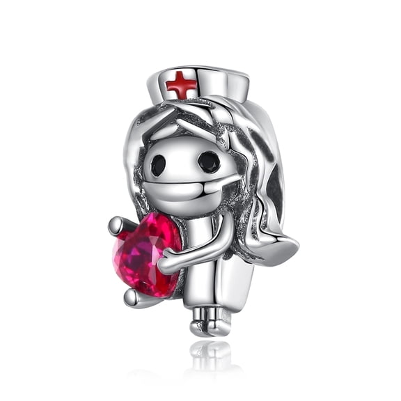 ROSIANNA 925 Sterling Silver Nurse Charm for Bracelet Chamrs Women Bracelet Charms
