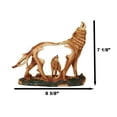 thumbnail image 2 of Ebros Howling Gray Alpha Wolf Figurine in Faux Wood Finish Home Decor Sculpture, 2 of 9