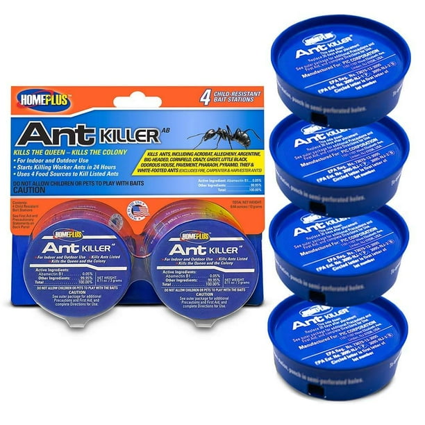 Home Plus Ant Killer (4Pack), Metal Ant Traps Indoor & Outdoor, Ant Bait Station, Pet Safe Ant