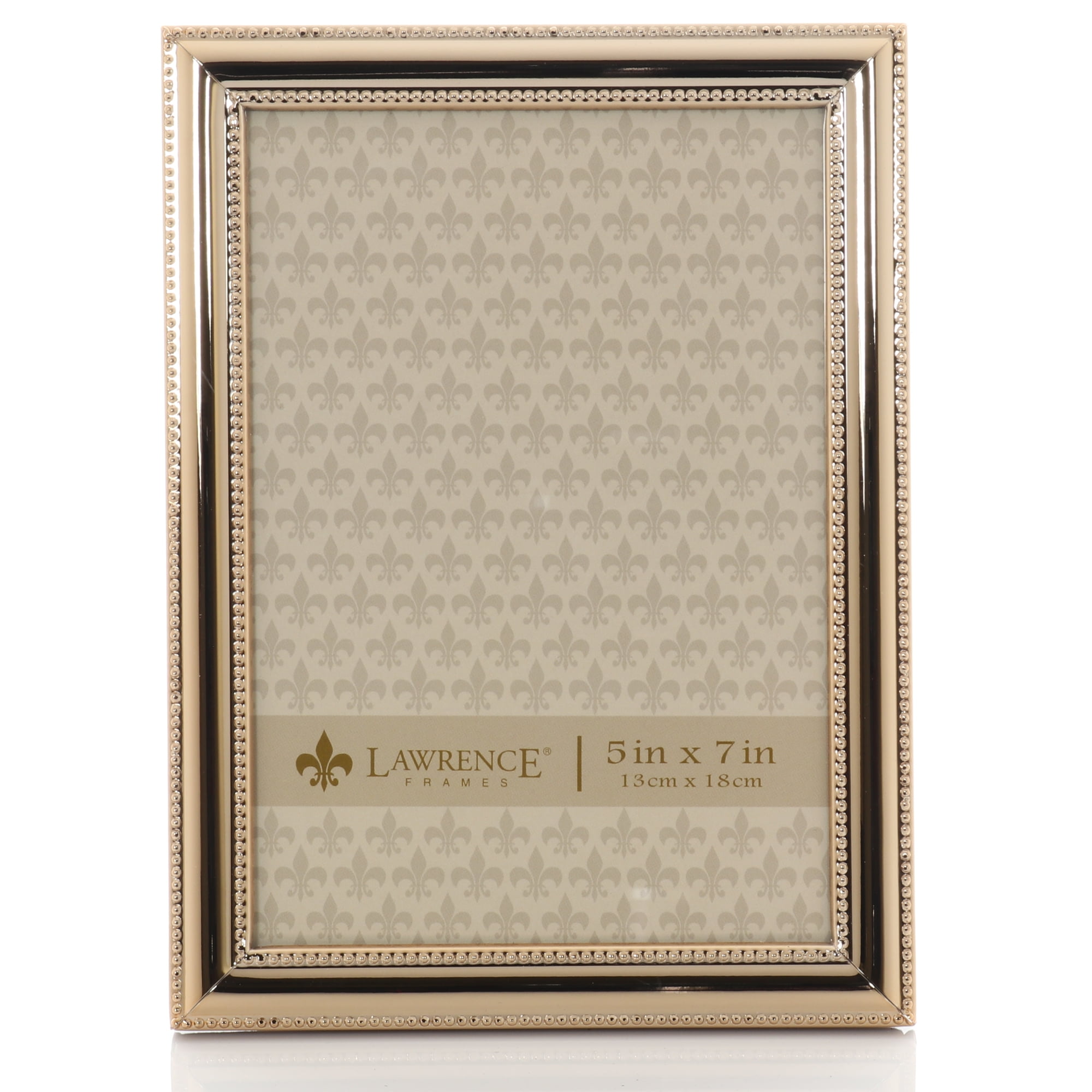 Classic Double Beaded Picture Frame 5x7 Gold